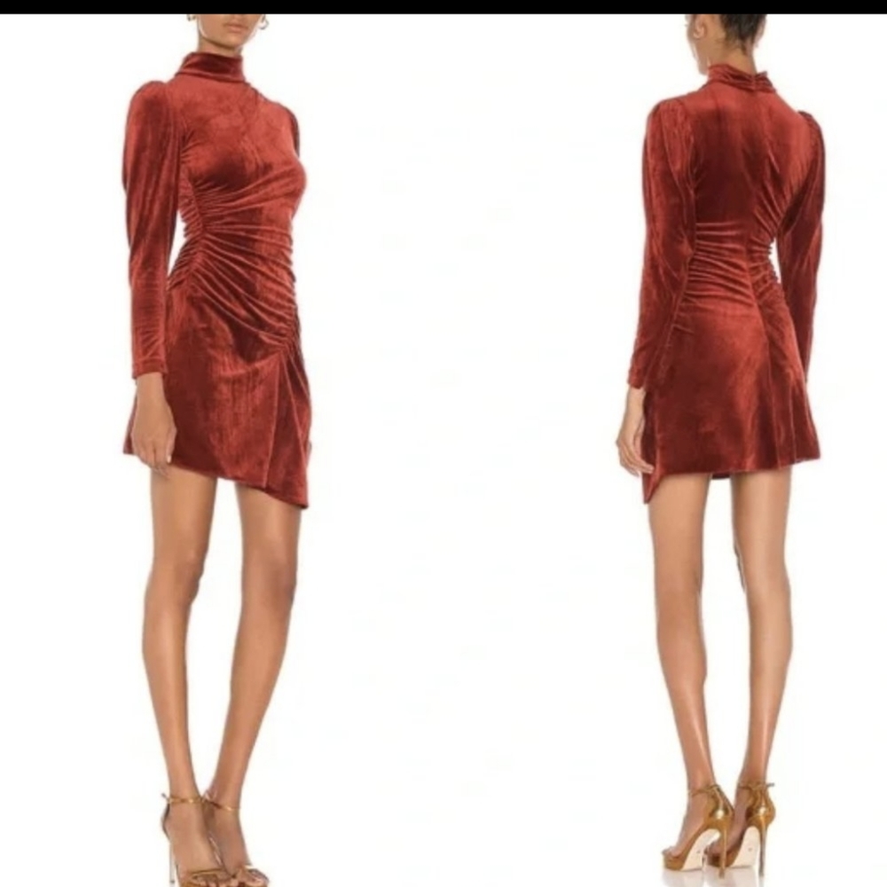 A.L.C. Marcel Draped Velvet Dress Sz 2